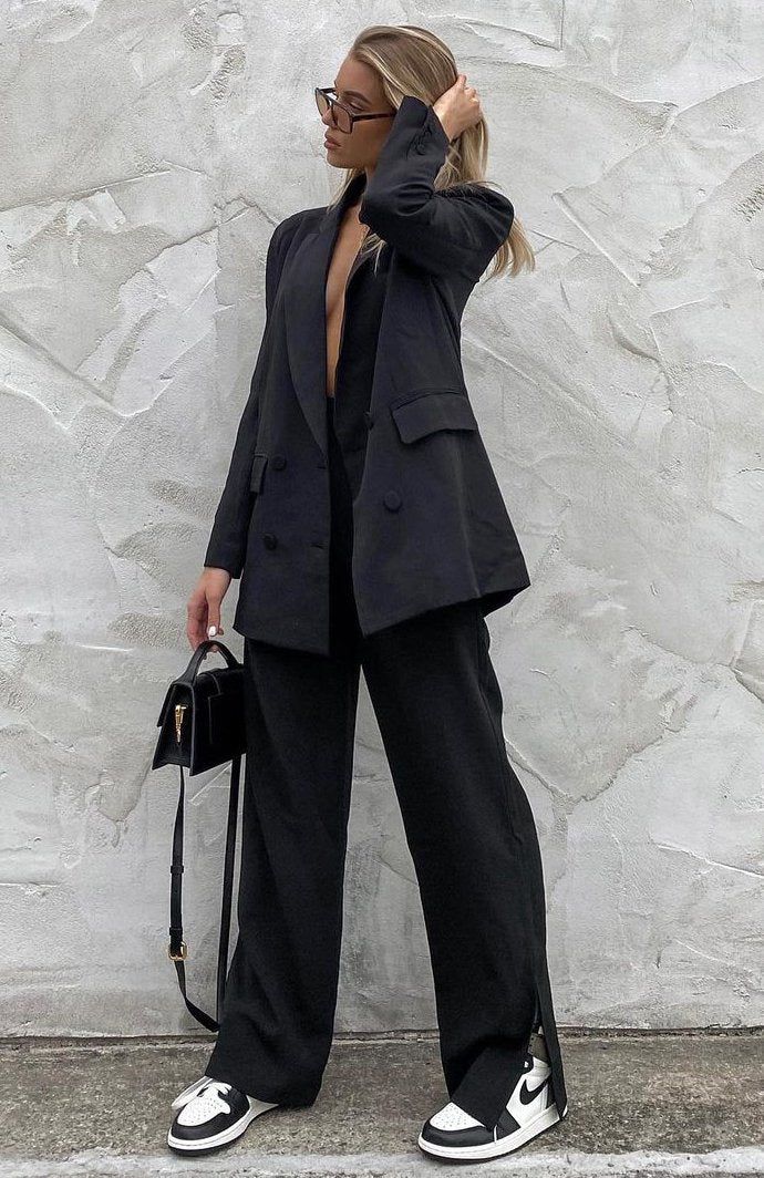 Press Pause Pants Black sold by White Fox Boutique