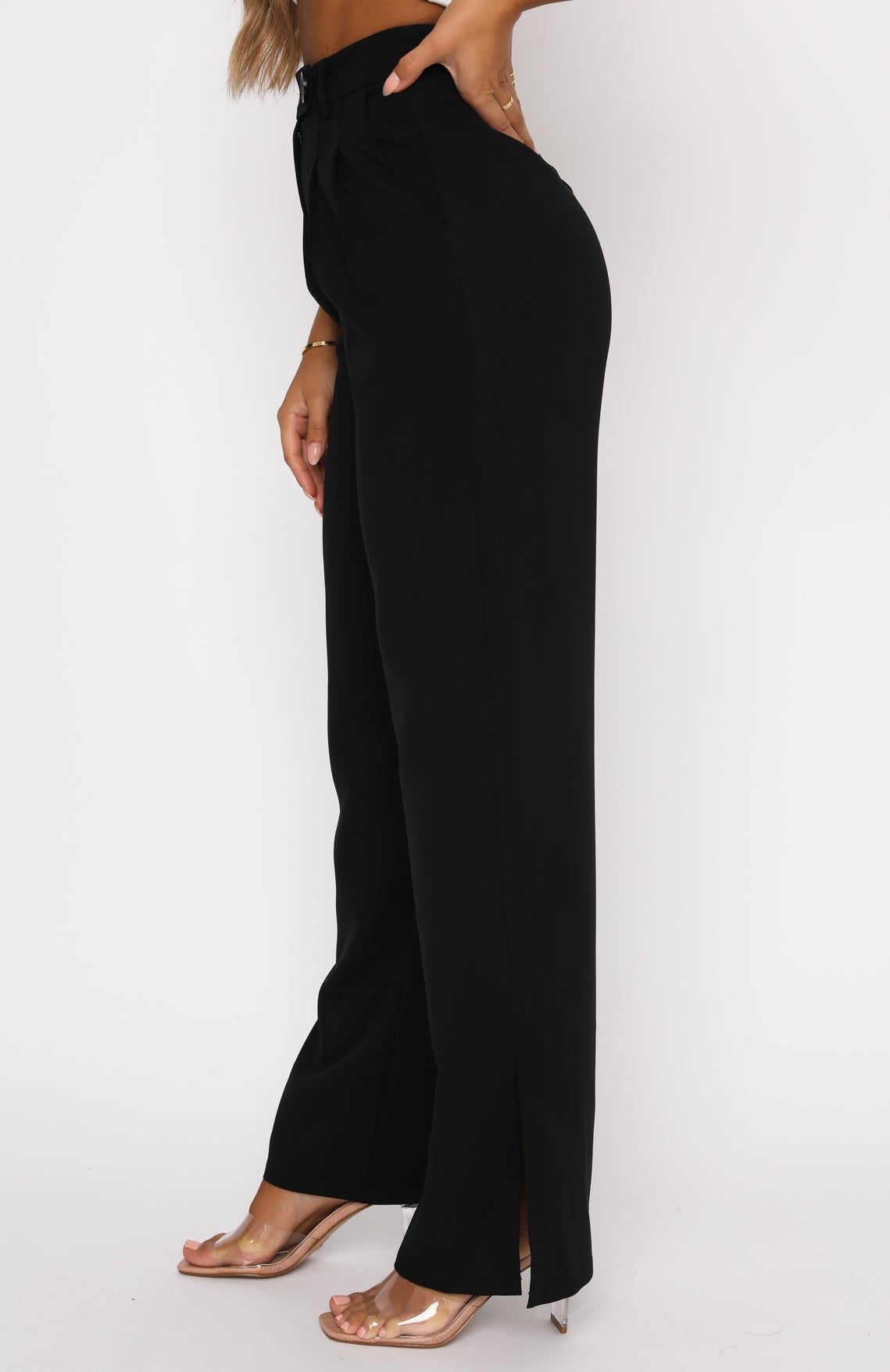 Press Pause Pants Black sold by White Fox Boutique product image thumbnail 3