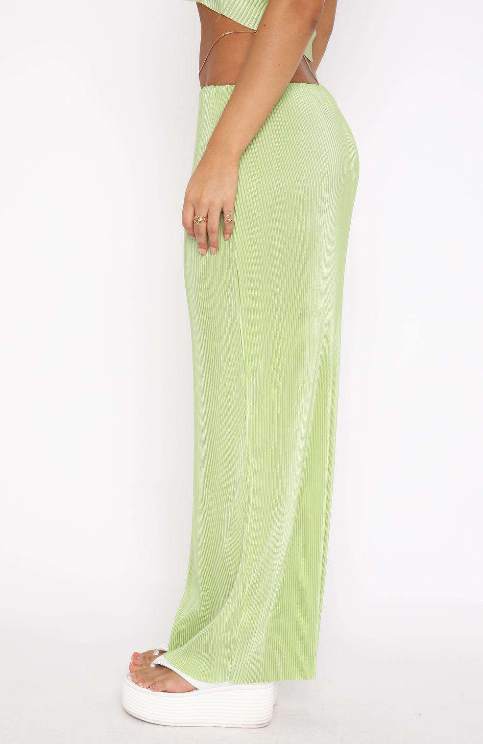Look Here Maxi Skirt Lime sold by White Fox Boutique product image thumbnail 3