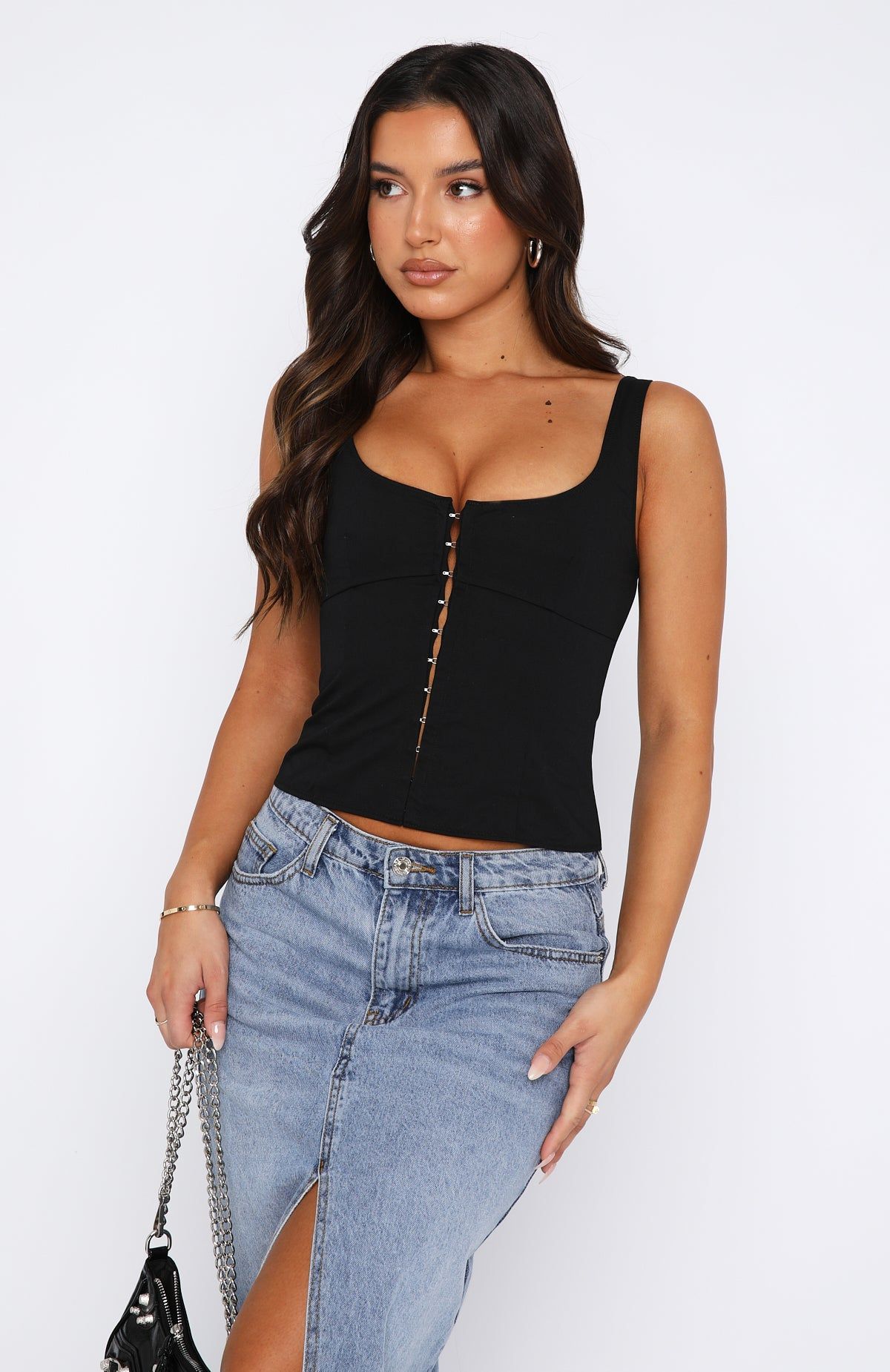 Only Forever Crop Top Black sold by White Fox Boutique product image thumbnail 2