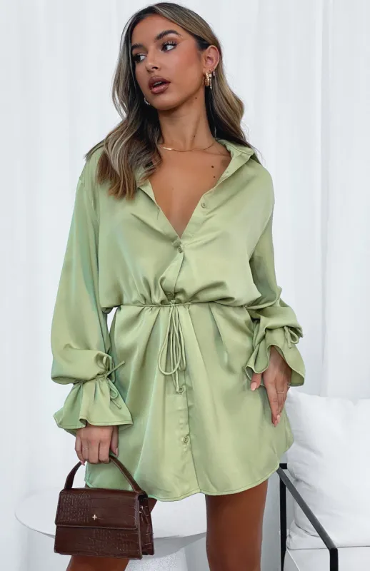 Only Gets Better Mini Dress Matcha sold by White Fox Boutique