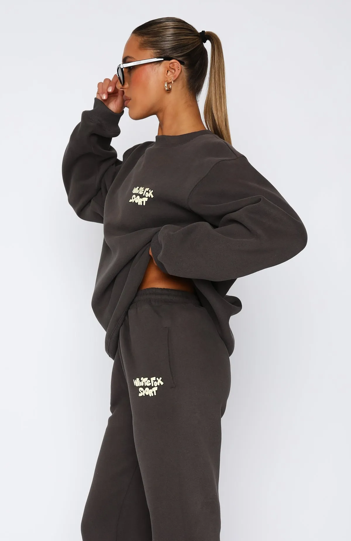 Sports Club Oversized Sweater Charcoal sold by White Fox Boutique product image thumbnail 3