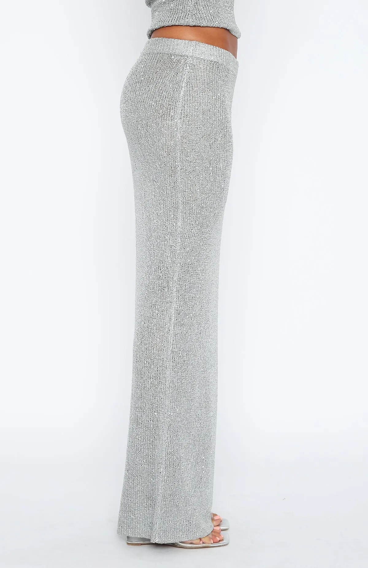 Star Shining Sequin Knit Maxi Skirt Grey sold by White Fox Boutique product image thumbnail 3