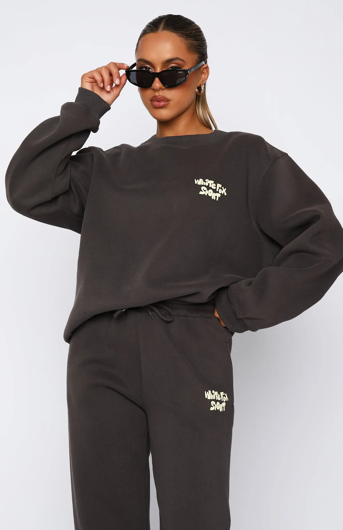 Sports Club Oversized Sweater Charcoal sold by White Fox Boutique product image thumbnail 2