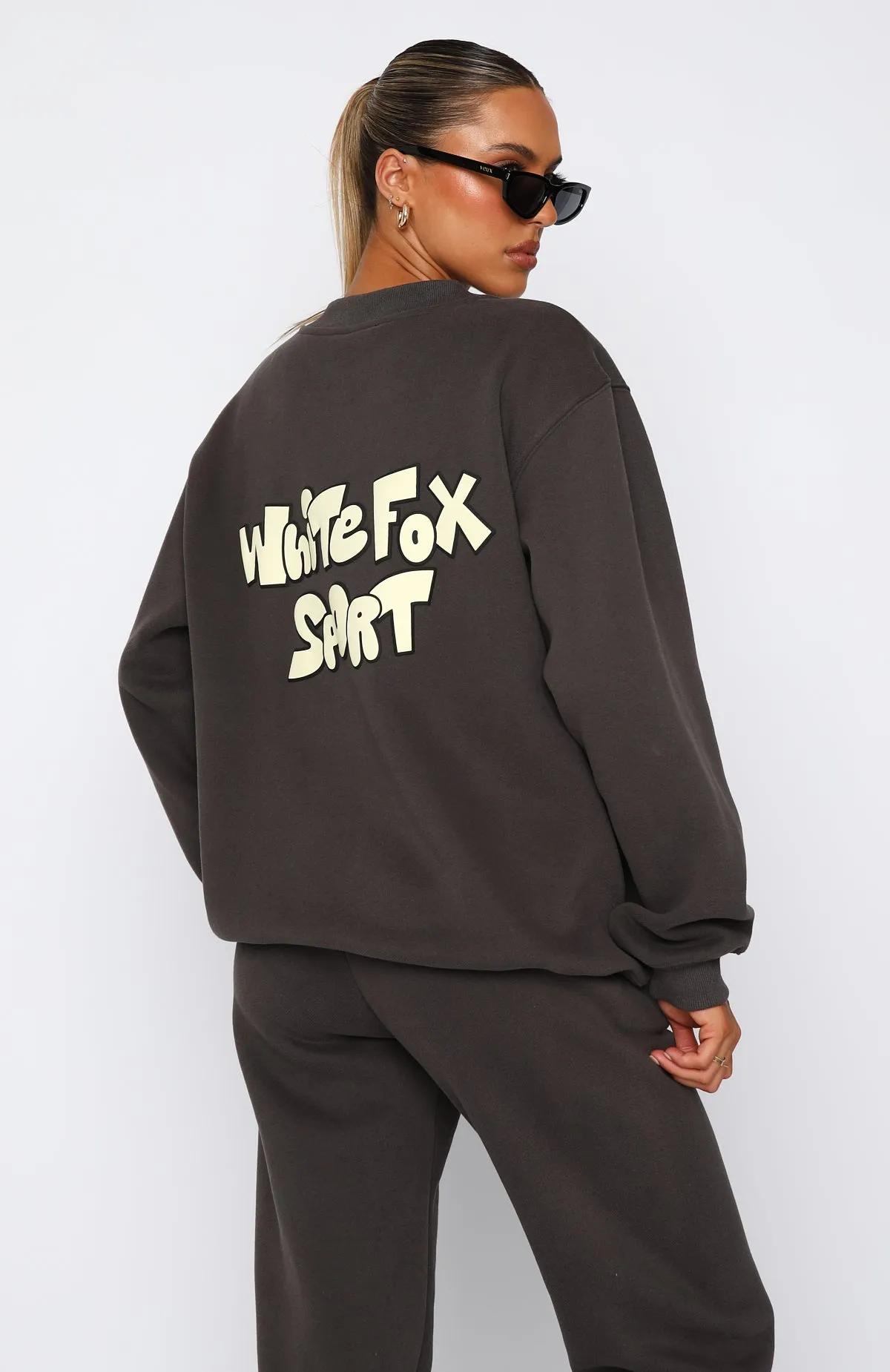 Sports Club Oversized Sweater Charcoal sold by White Fox Boutique product image thumbnail 4
