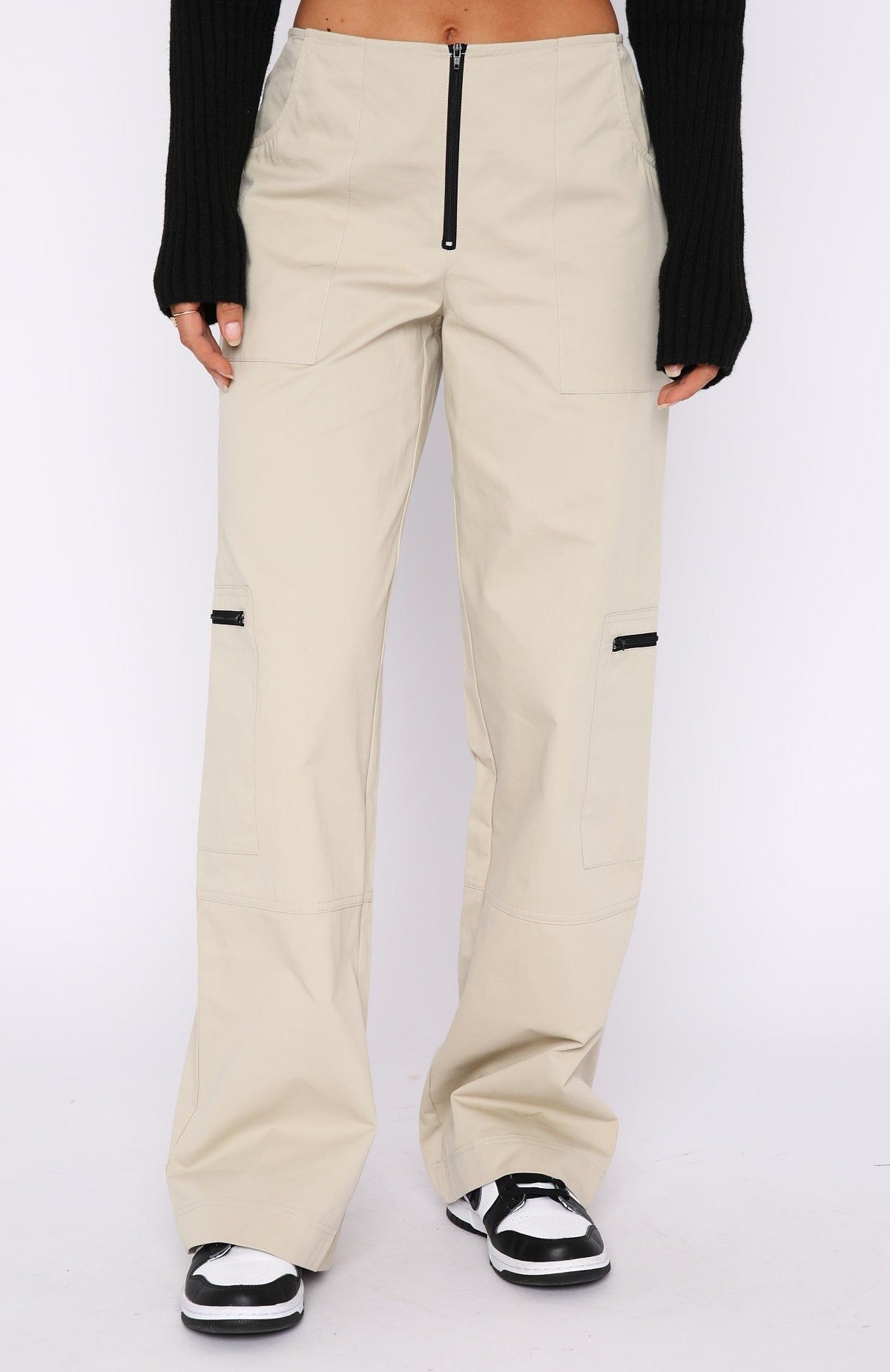 One Sided Pants Taupe sold by White Fox Boutique product image thumbnail 2