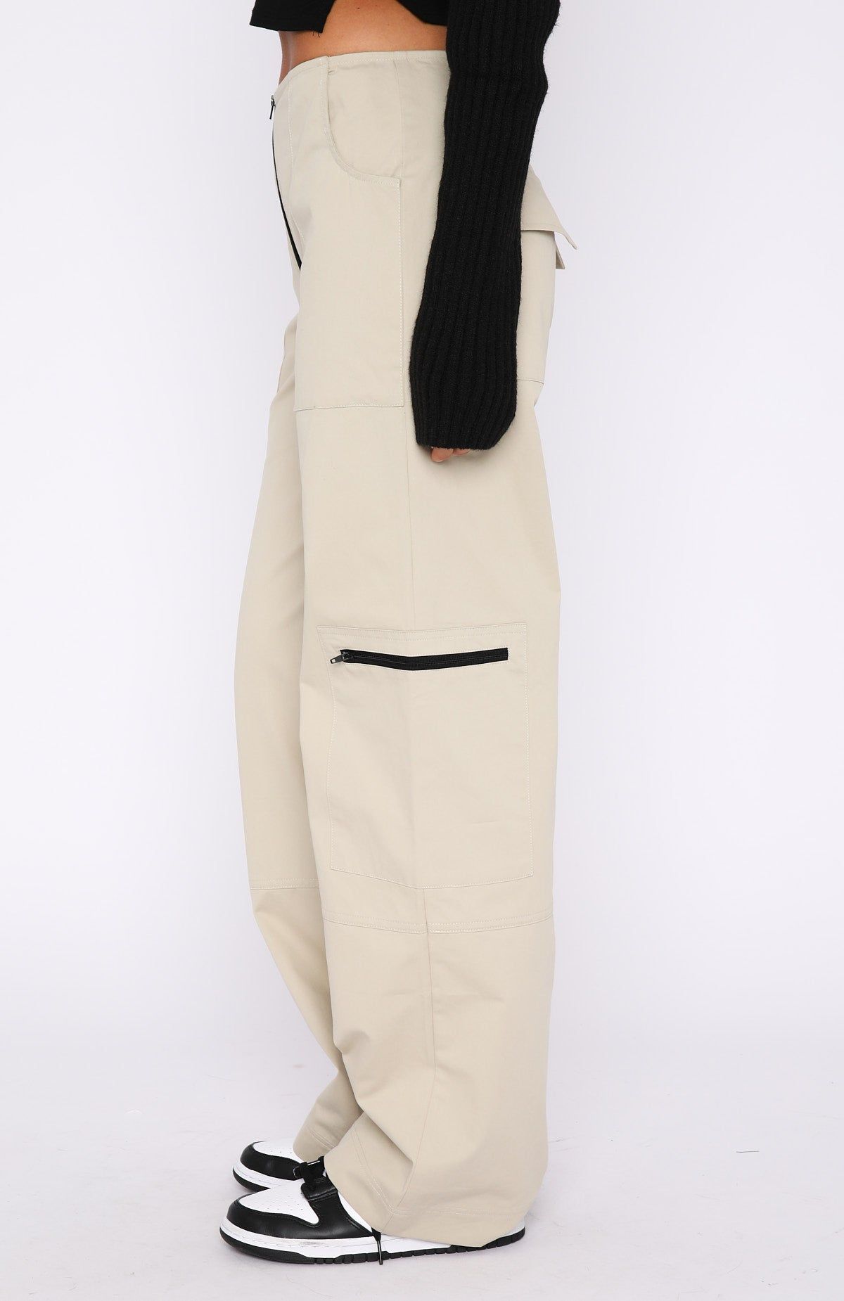 One Sided Pants Taupe sold by White Fox Boutique product image thumbnail 3