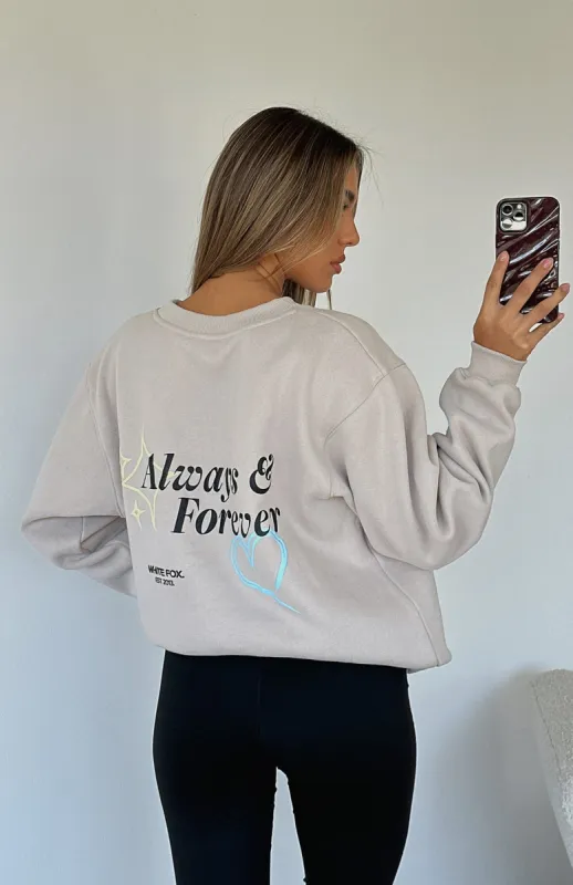Forever & Always Oversized Sweater Lunar sold by White Fox Boutique
