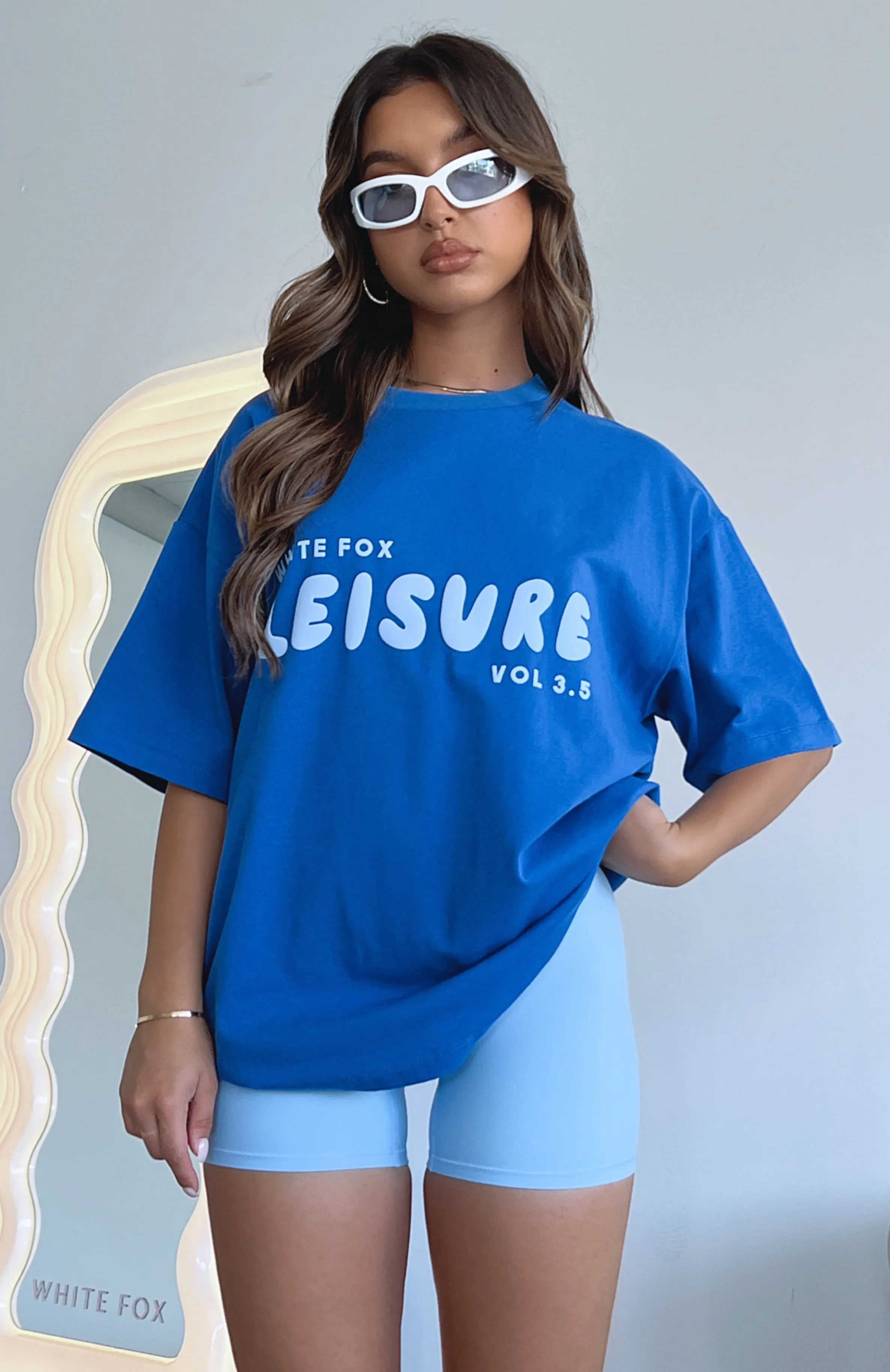 Leisure Series Oversized Tee Cobalt sold by White Fox Boutique product image thumbnail 5