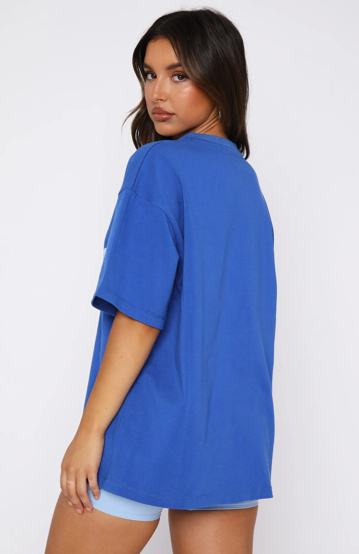 Leisure Series Oversized Tee Cobalt sold by White Fox Boutique product image thumbnail 3