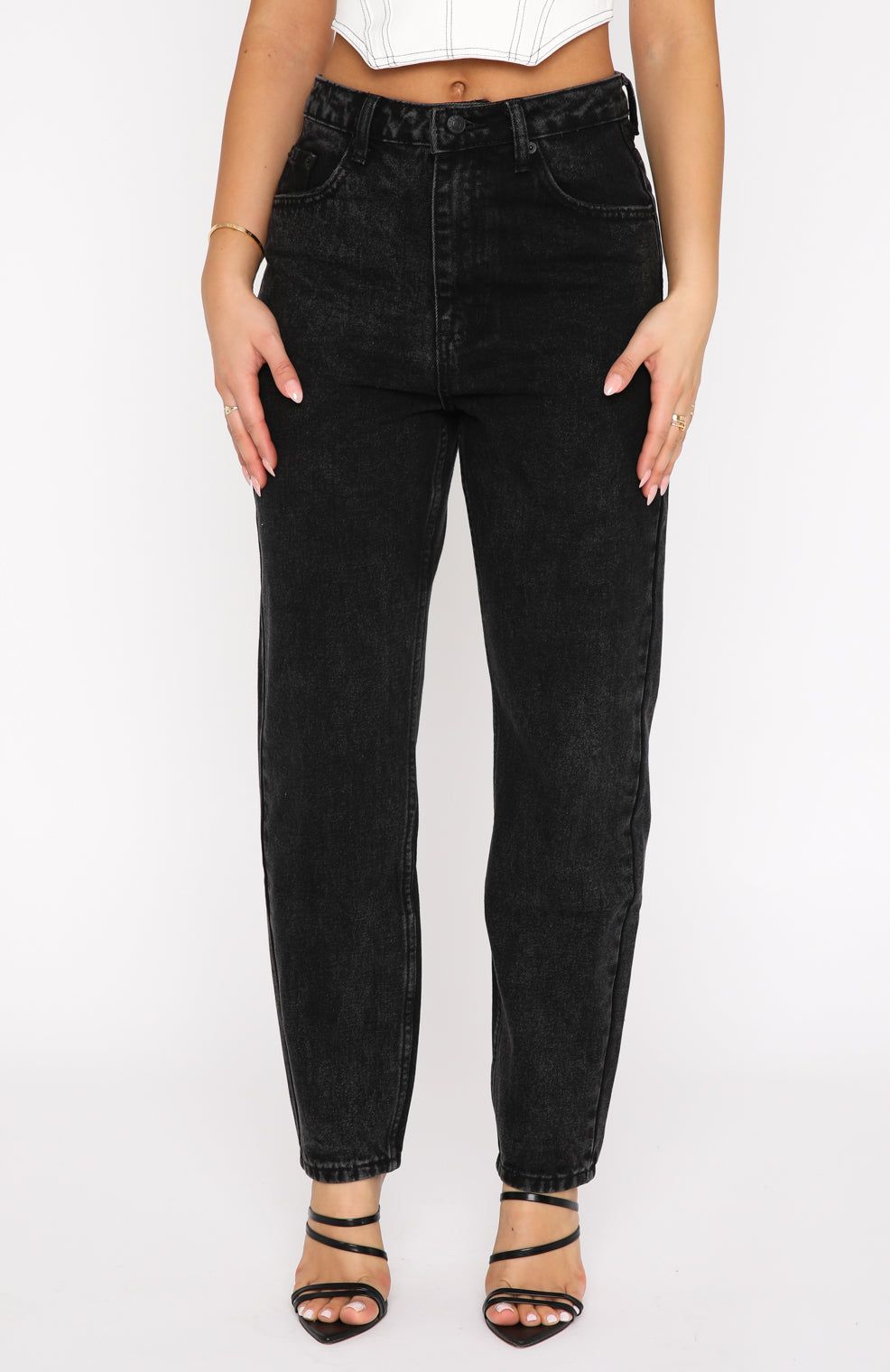 Rock Your Body Boyfriend Jeans Vintage Black sold by White Fox Boutique product image thumbnail 2