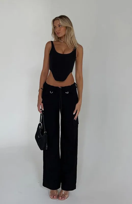 Headsprung Pants Black made by White Fox Boutique