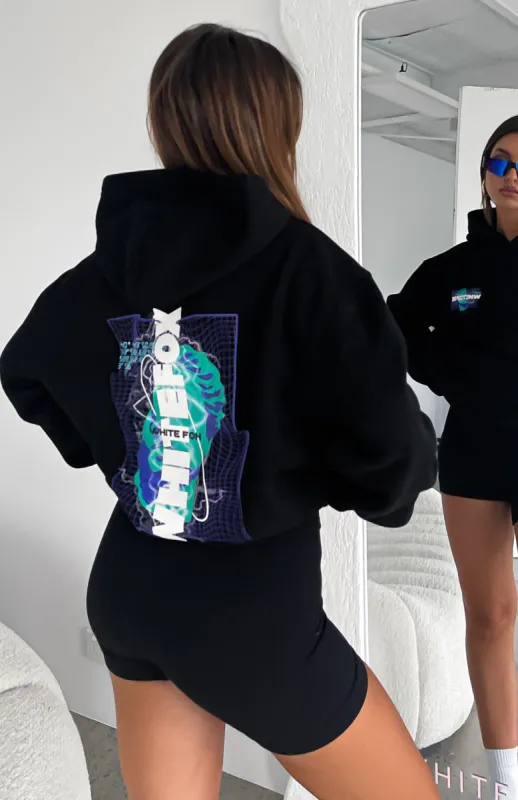 Out Of My Mind Hoodie Black sold by White Fox Boutique