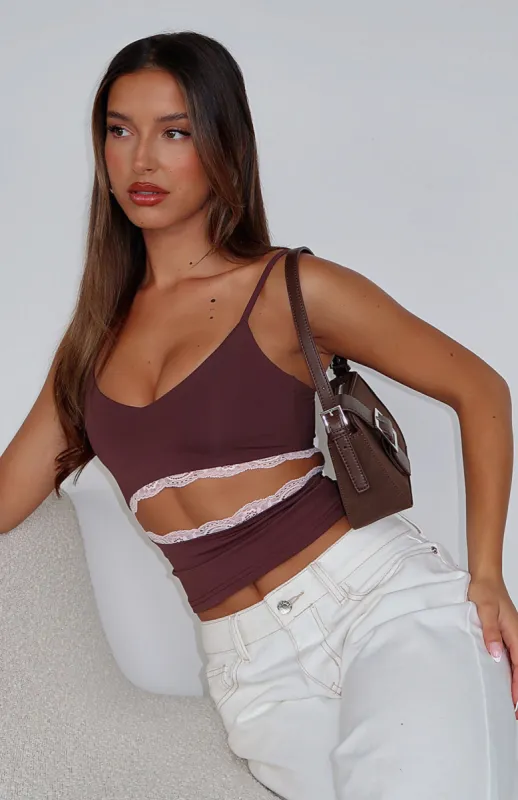 Never Know Top Chocolate sold by White Fox Boutique