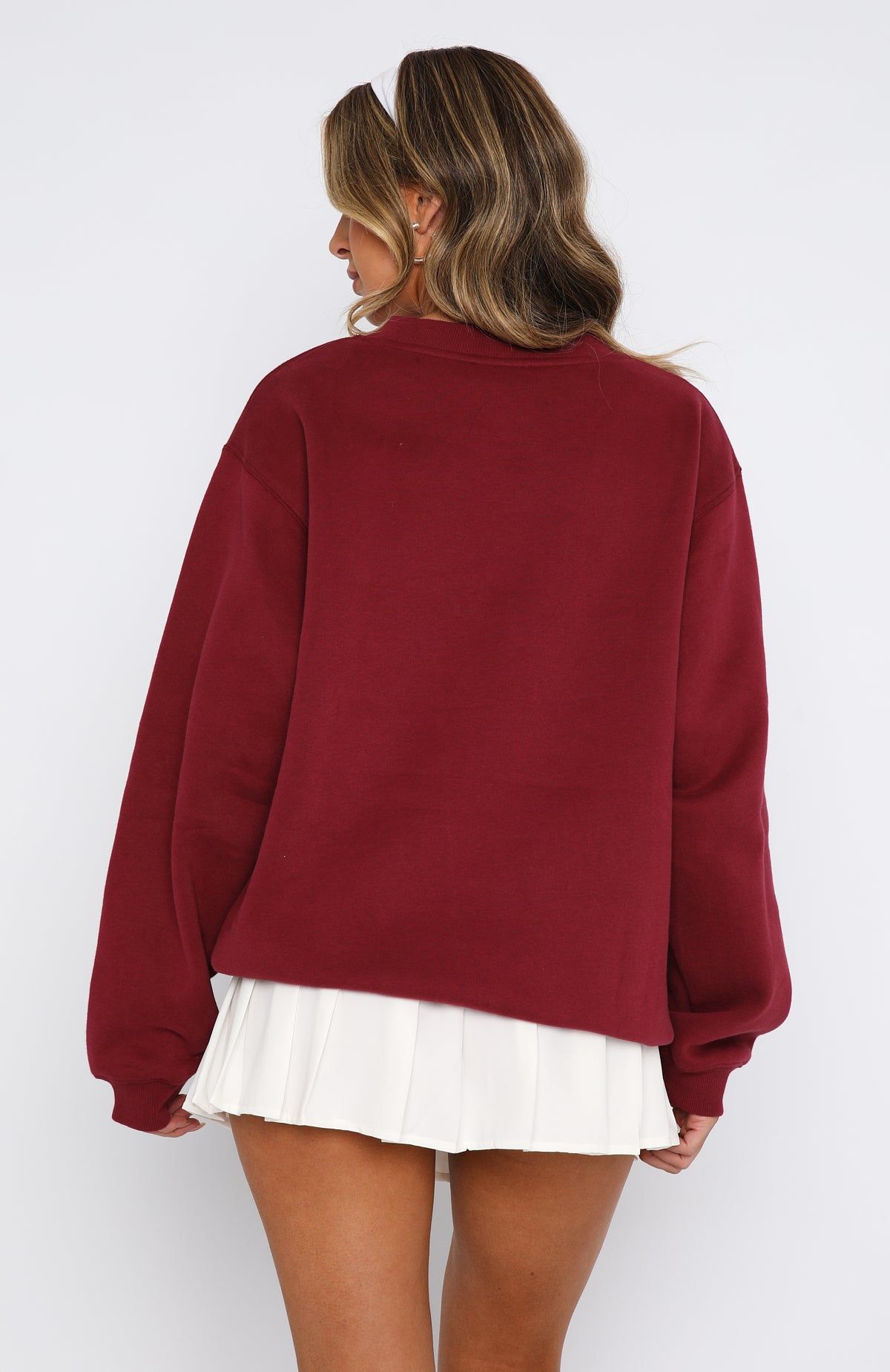 Take Me To Paris Oversized Sweater Wine sold by White Fox Boutique product image thumbnail 4