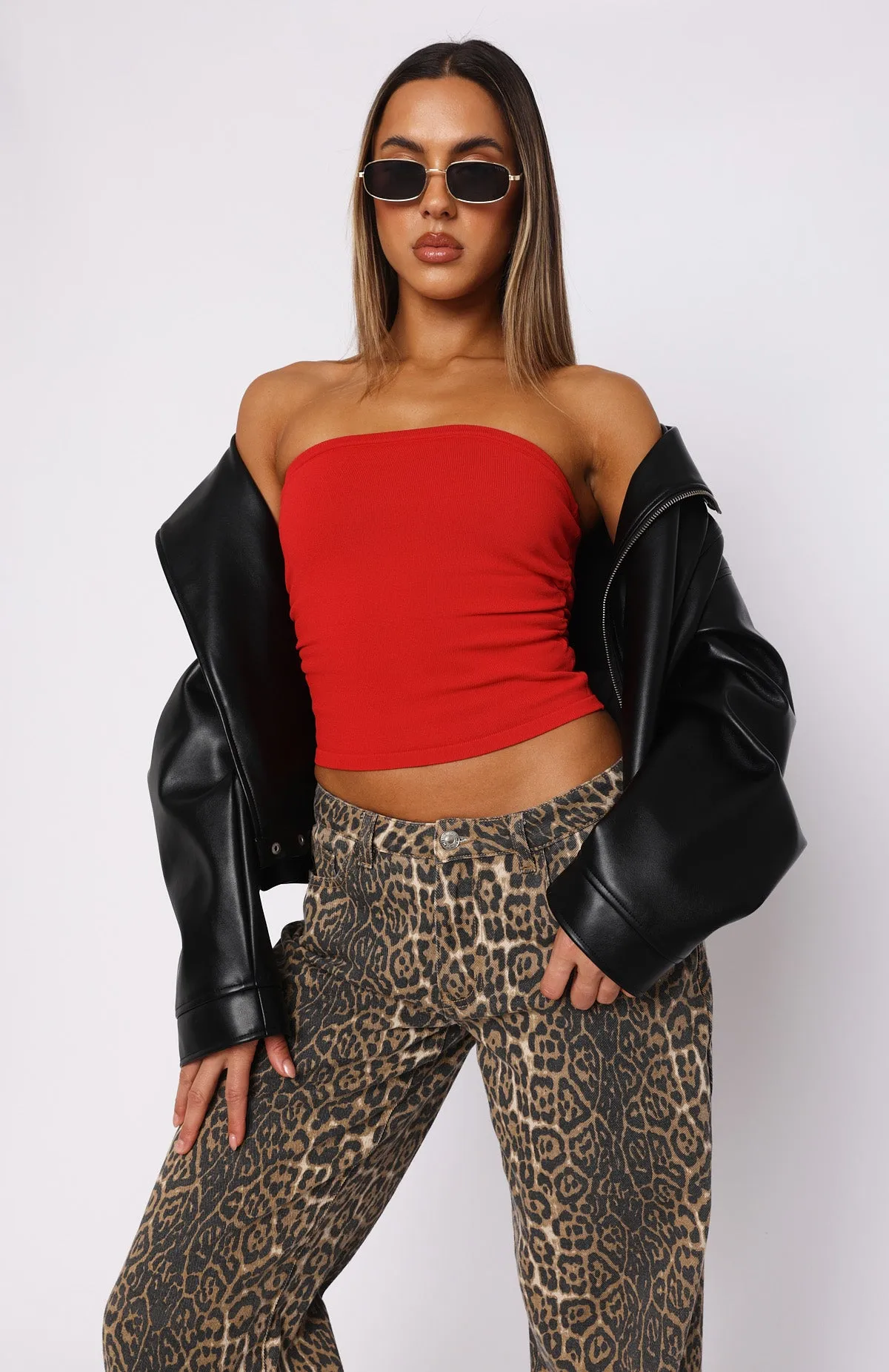 Highly Classified Strapless Top Red sold by White Fox Boutique product image thumbnail 2