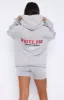 A Power Move Oversized Hoodie Grey Marle sold by White Fox Boutique