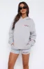 A Power Move Oversized Hoodie Grey Marle sold by White Fox Boutique