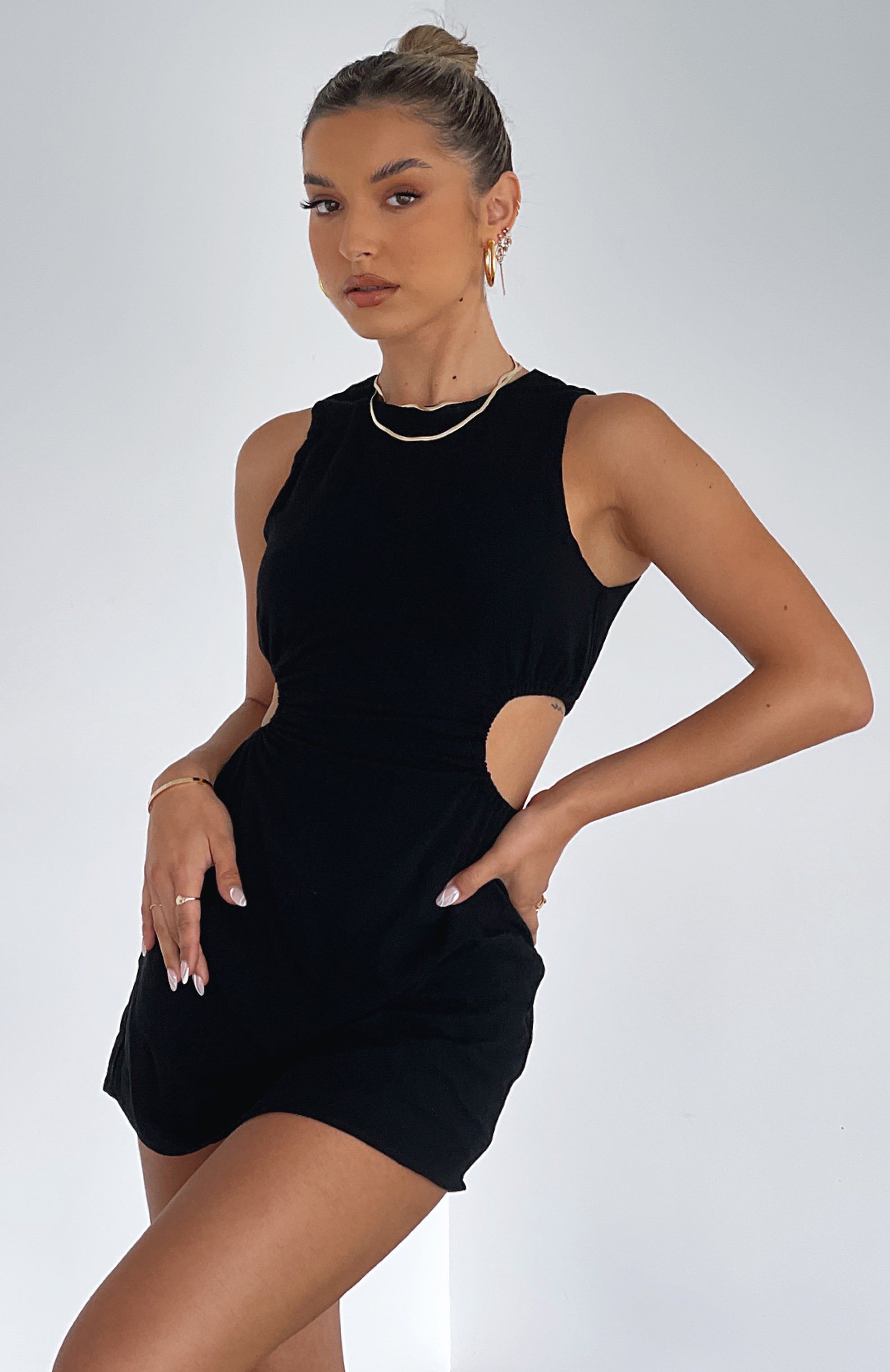 In The Bag Mini Dress Black sold by White Fox Boutique