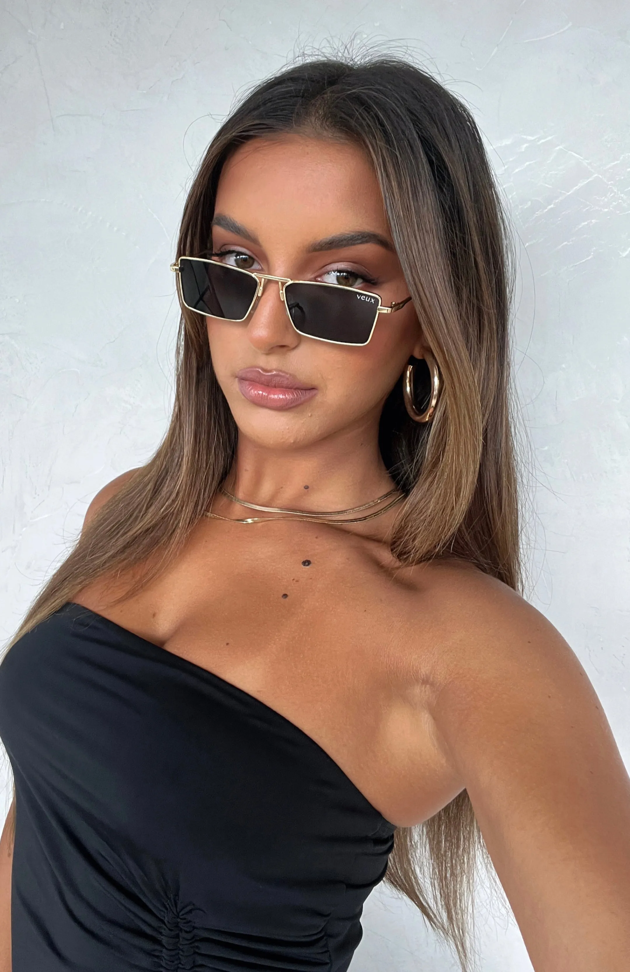 Dune Sunglasses Gold/Black Lens sold by White Fox Boutique