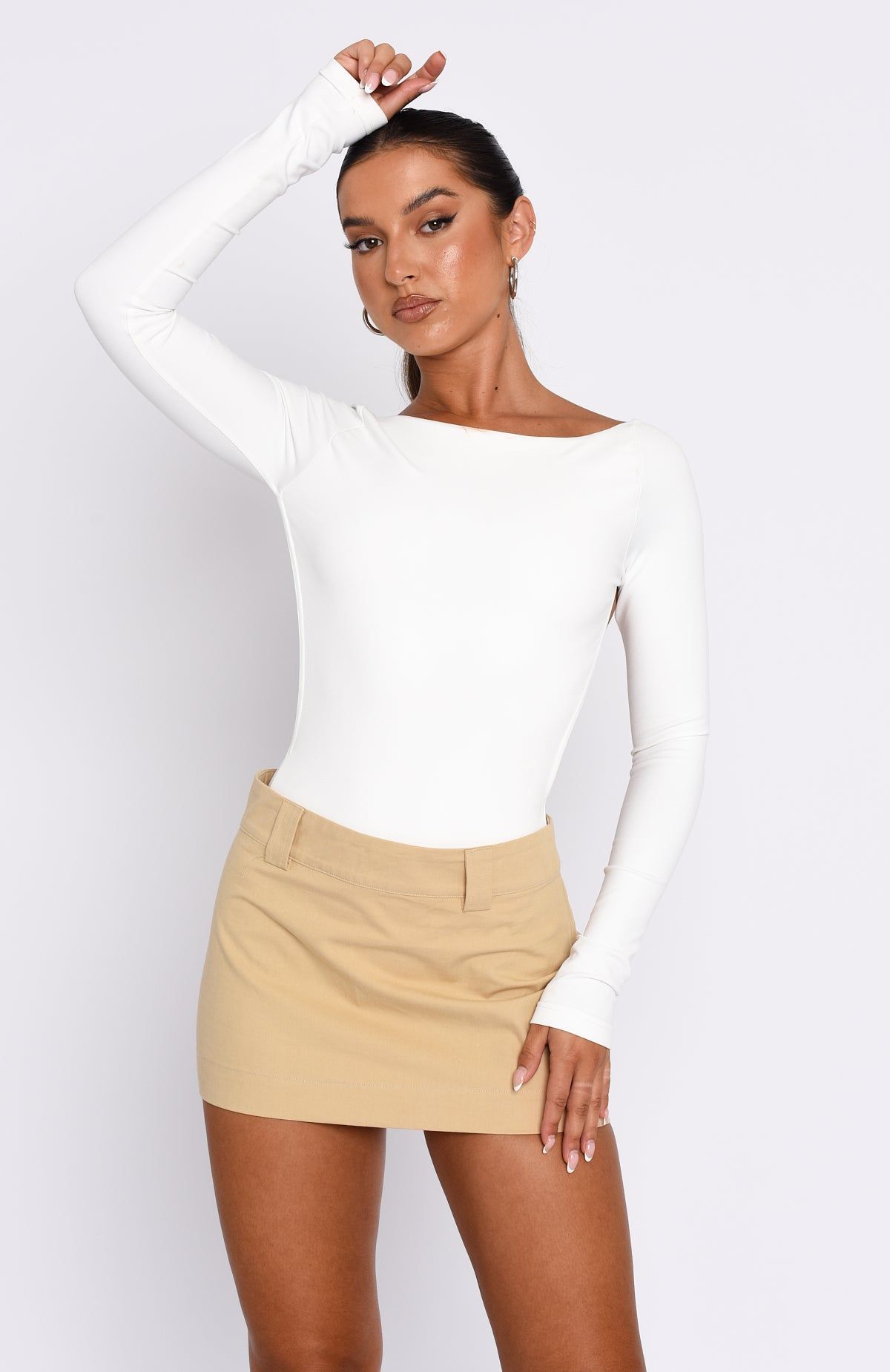 You've Got The Love Long Sleeve Bodysuit White sold by White Fox Boutique product image thumbnail 4