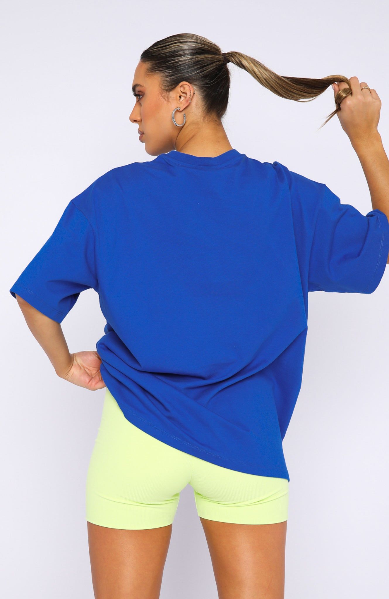 Project 5 Oversized Tee Cobalt sold by White Fox Boutique product image thumbnail 4
