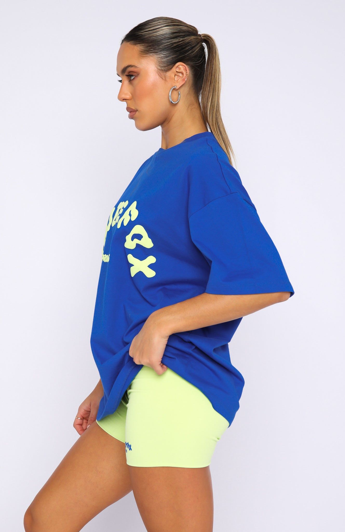 Project 5 Oversized Tee Cobalt sold by White Fox Boutique product image thumbnail 3
