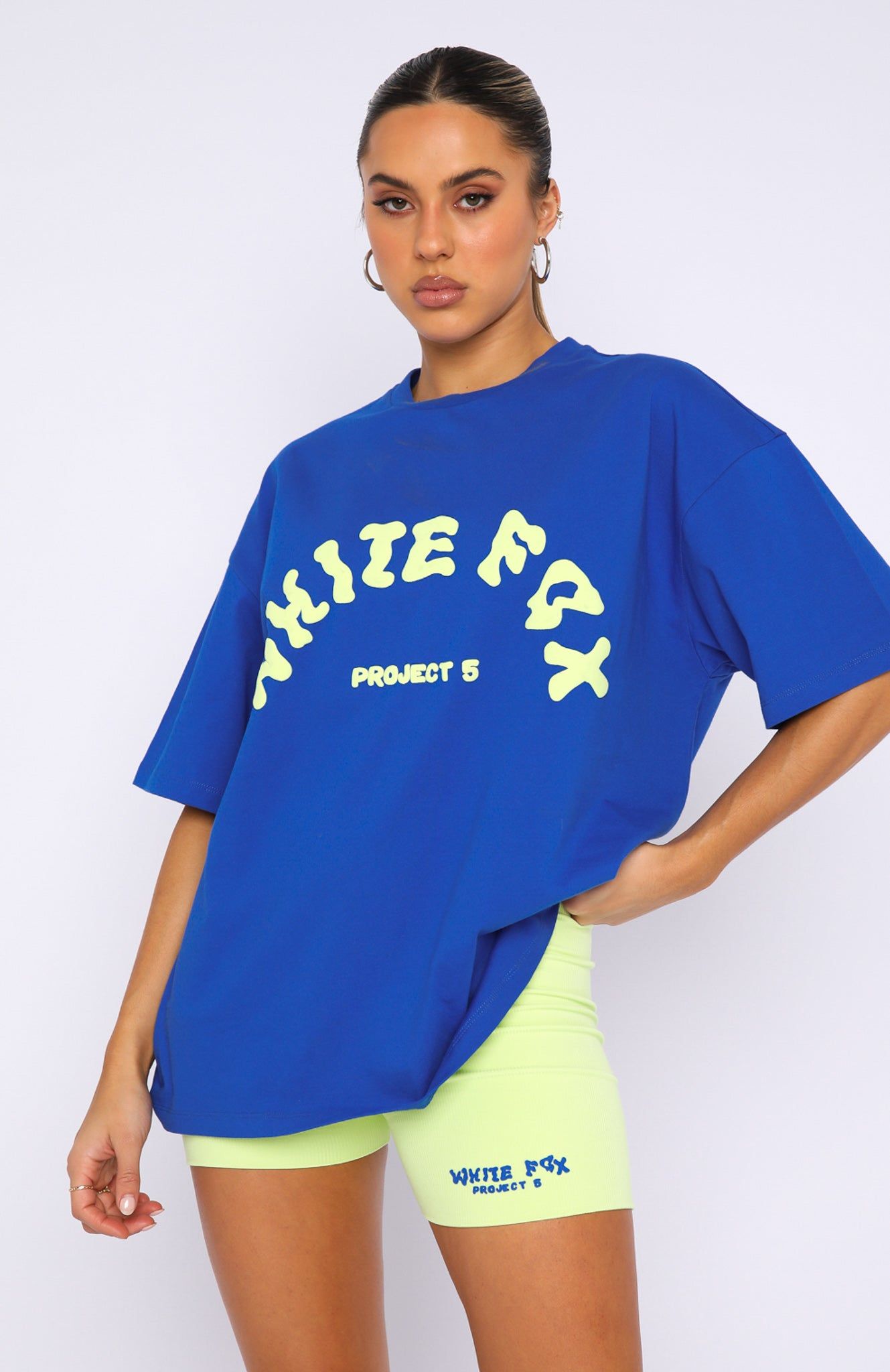 Project 5 Oversized Tee Cobalt sold by White Fox Boutique product image thumbnail 2