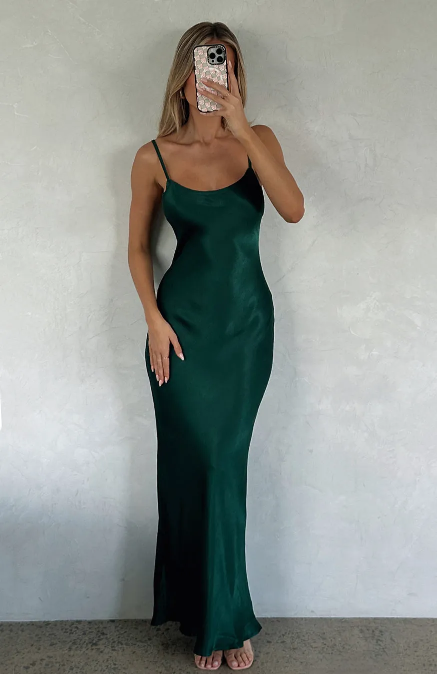 Good To Me Maxi Dress Emerald Green sold by White Fox Boutique