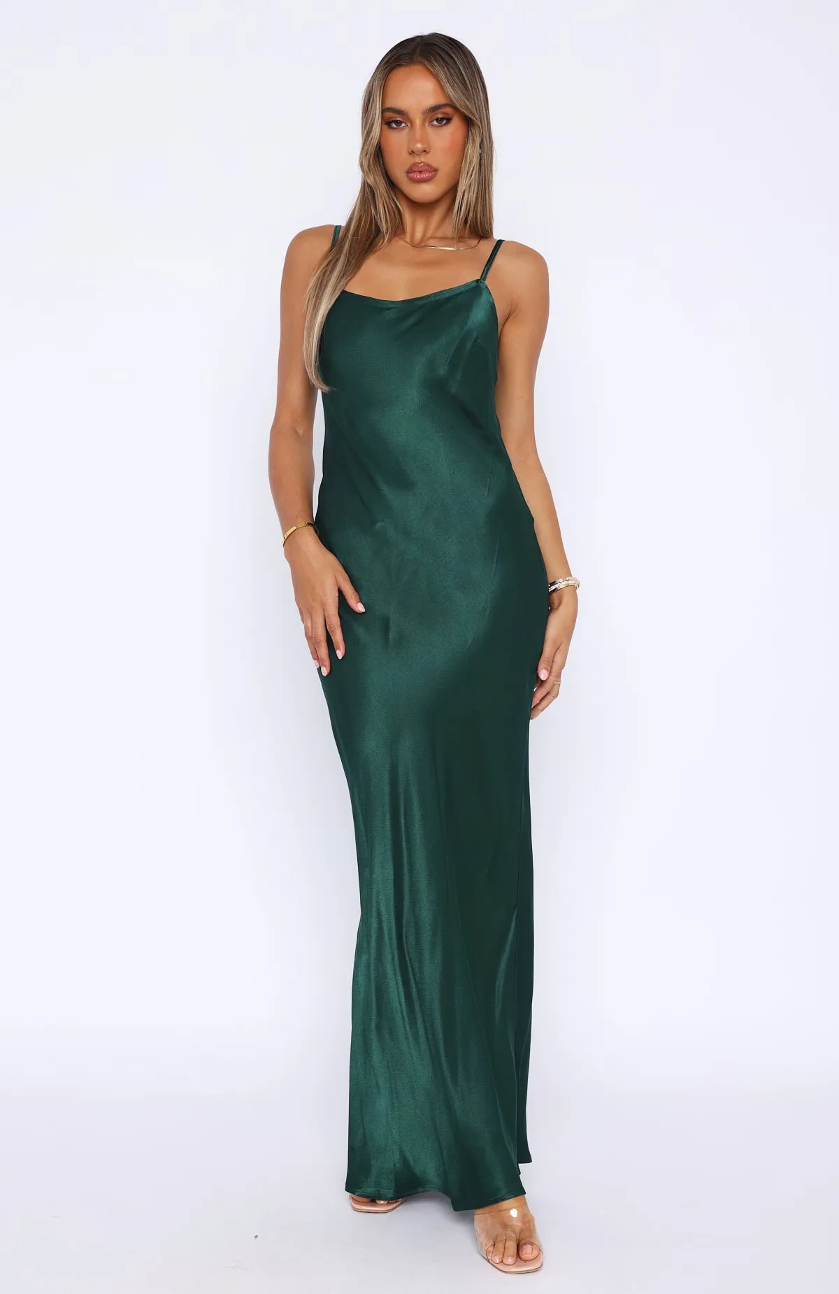 Good To Me Maxi Dress Emerald Green sold by White Fox Boutique product image thumbnail 2