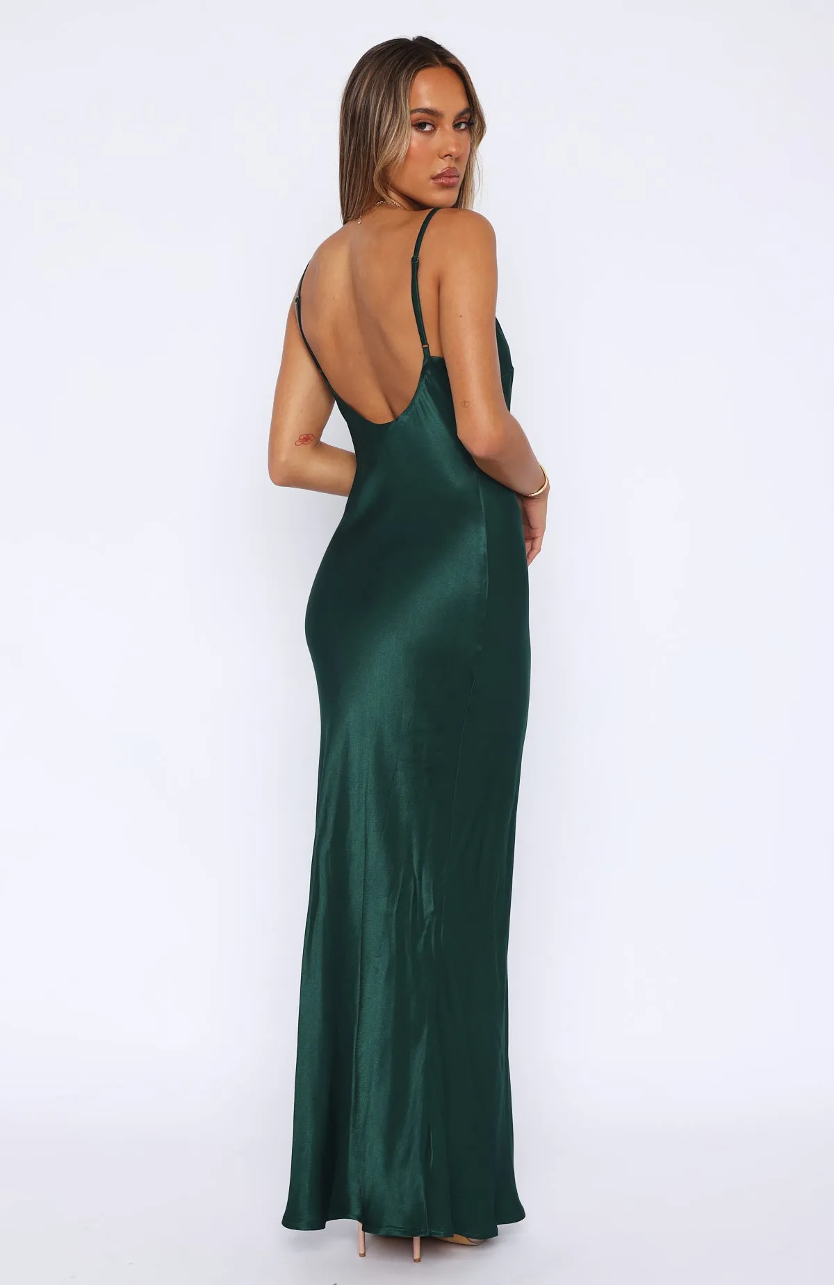 Good To Me Maxi Dress Emerald Green sold by White Fox Boutique product image thumbnail 4