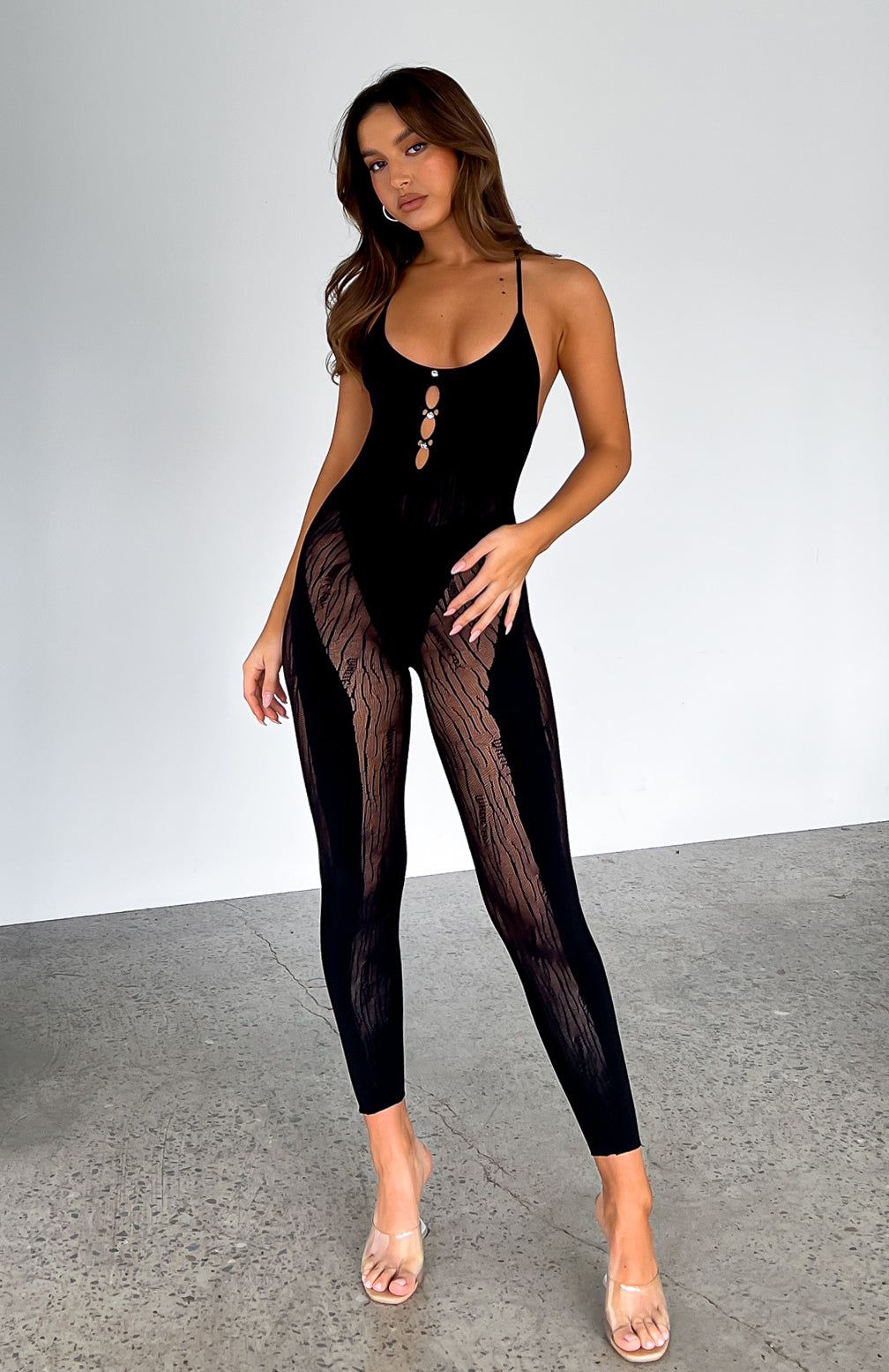 Mood Swings Jumpsuit Black sold by White Fox Boutique