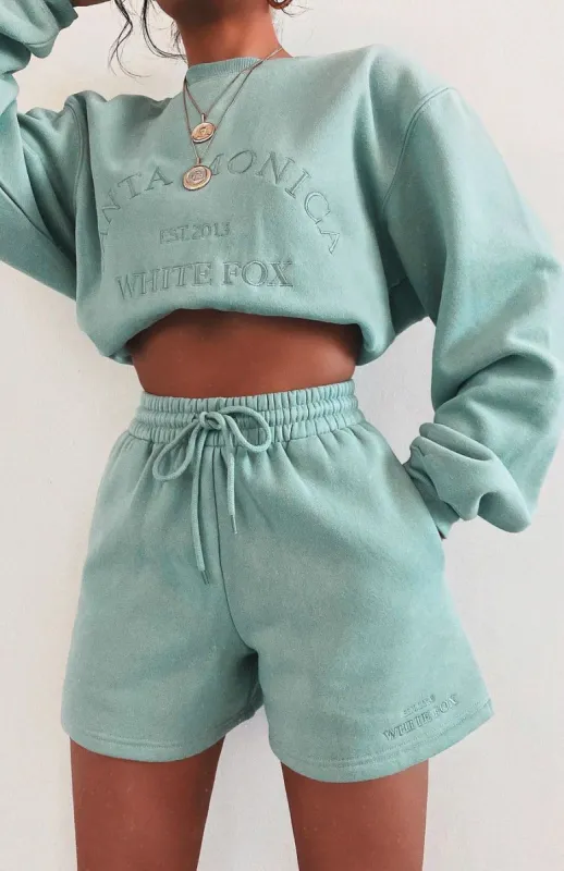 Along For The Ride Lounge Shorts Sage sold by White Fox Boutique