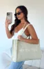 White Fox Tote Bag Beige sold by White Fox Boutique