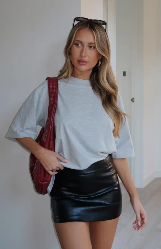Never Looked Better PU Mini Skirt Black sold by White Fox Boutique