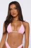 Coral Reef Bikini Top Pink Gingham sold by White Fox Boutique