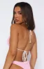 Coral Reef Bikini Top Pink Gingham sold by White Fox Boutique