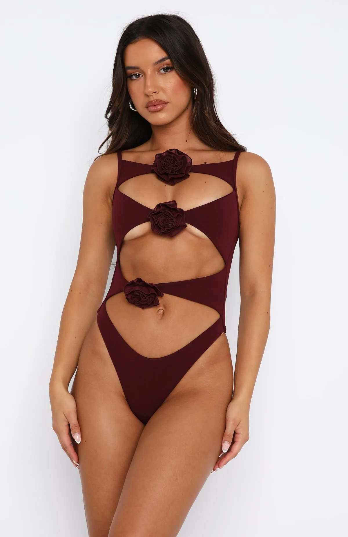 Too Little Too Late Bodysuit Burgundy sold by White Fox Boutique product image thumbnail 2
