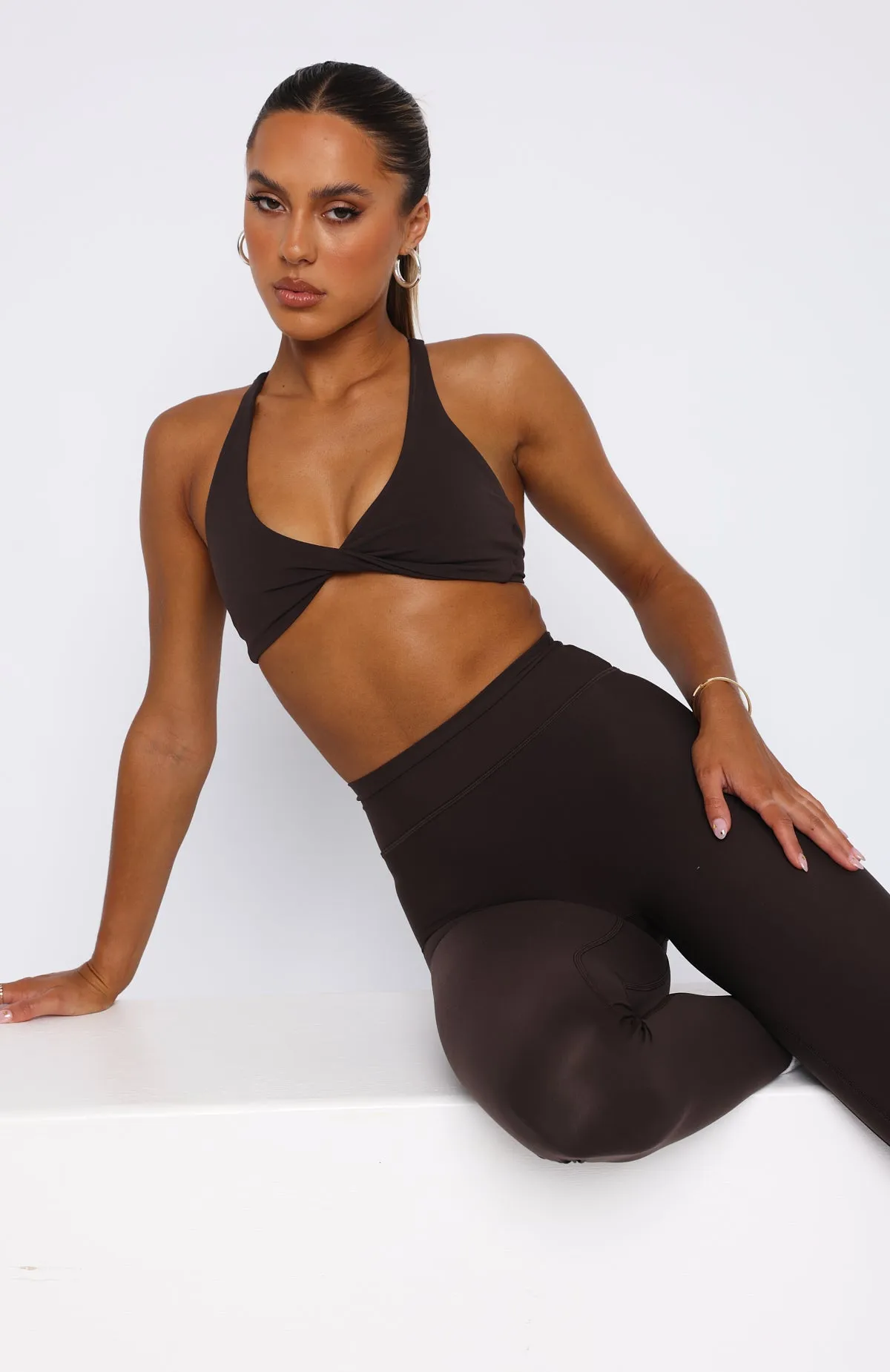 High Definition Sports Bra Espresso sold by White Fox Boutique product image thumbnail 2