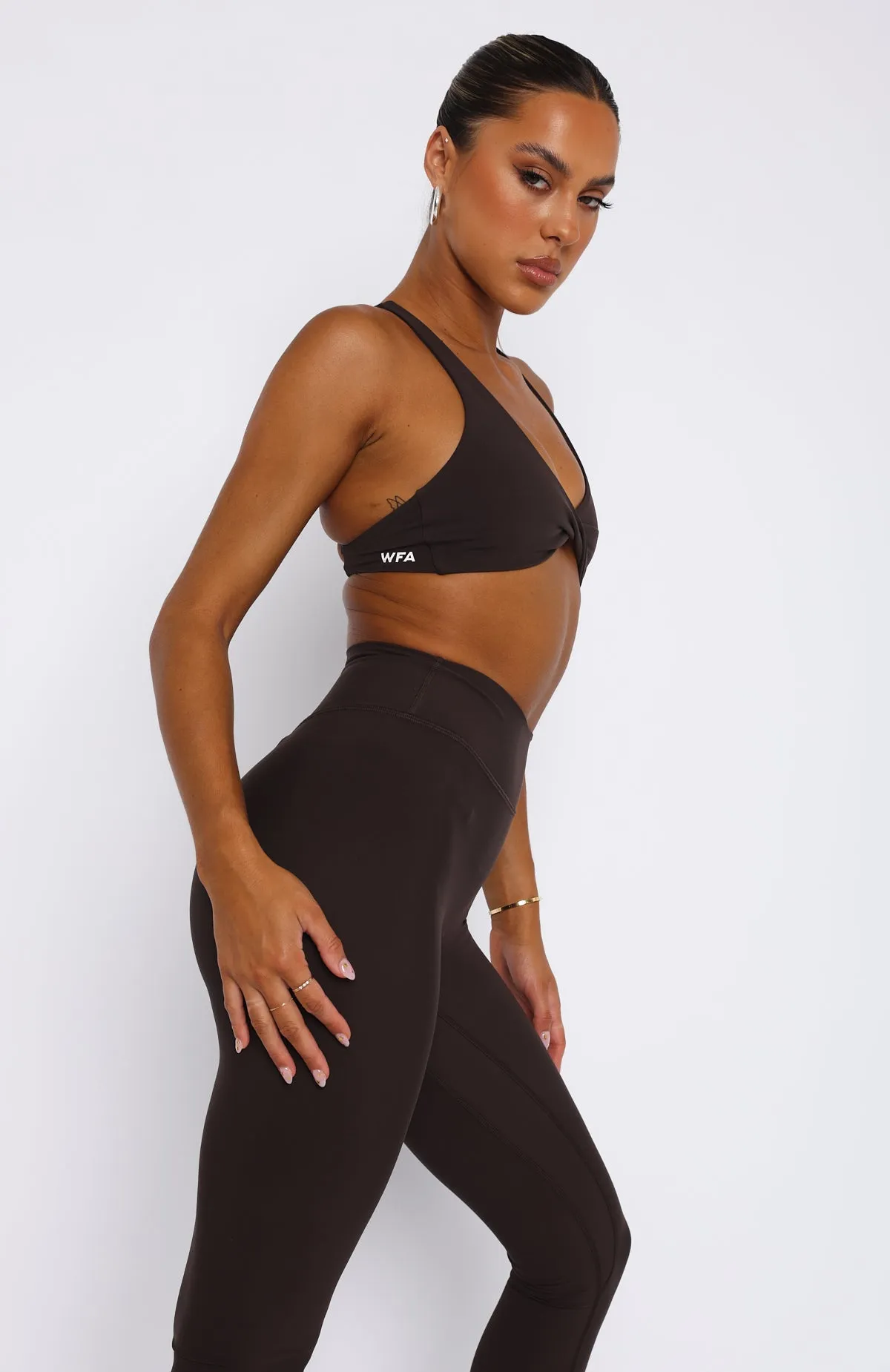 High Definition Sports Bra Espresso sold by White Fox Boutique product image thumbnail 5