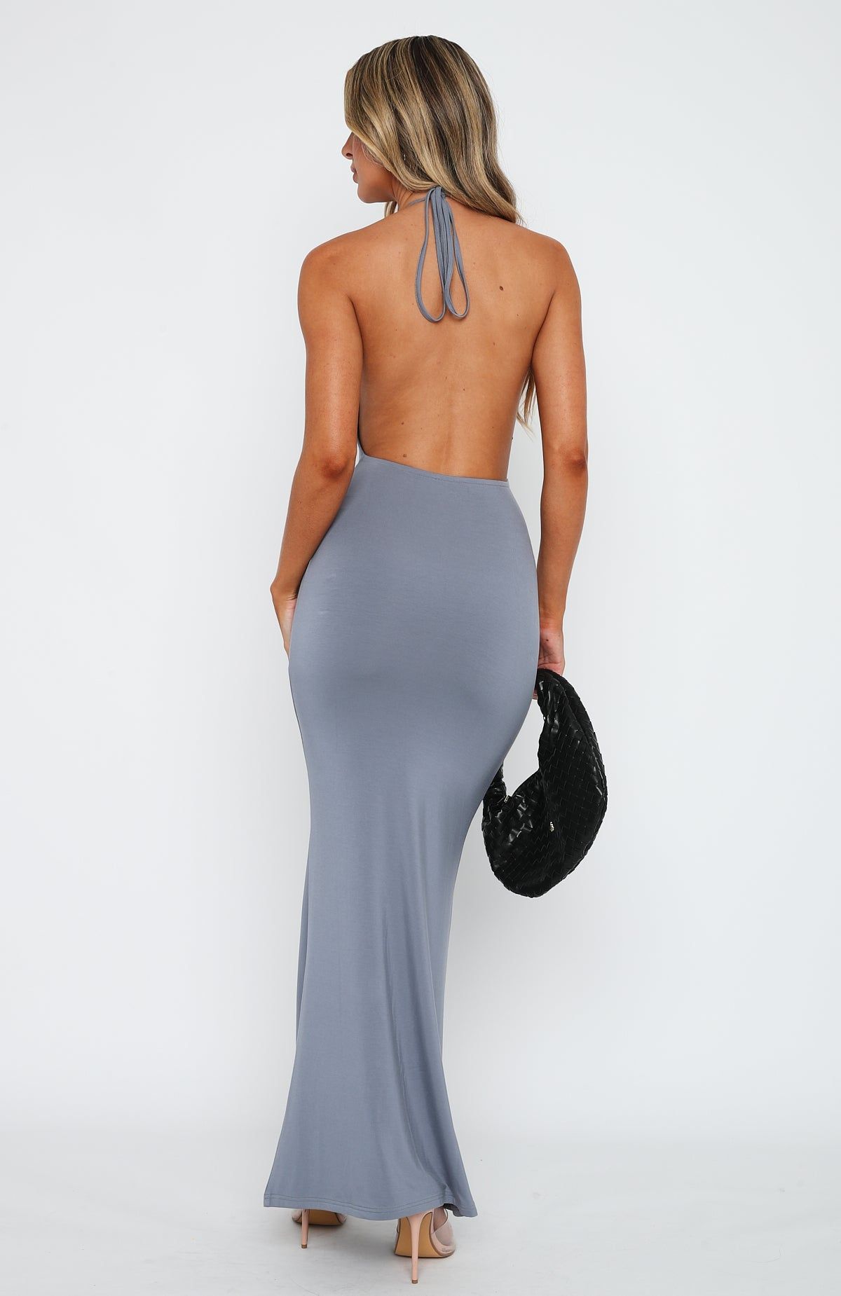 Outta My Head Maxi Dress Steel sold by White Fox Boutique product image thumbnail 4