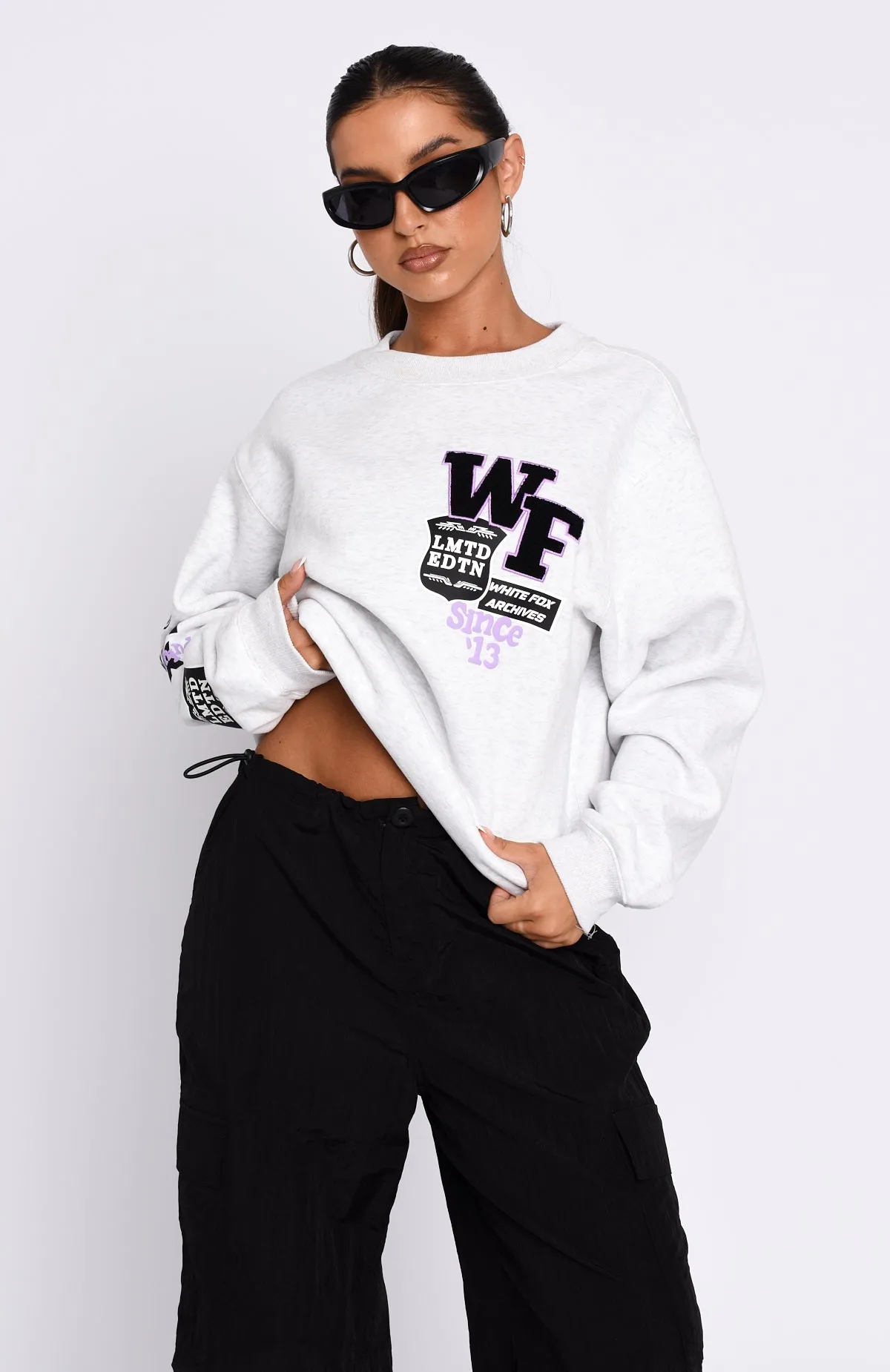 Part Of History Oversized Sweater Grey Marle sold by White Fox Boutique product image thumbnail 2