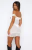 Feelings Don't Lie Mini Dress White sold by White Fox Boutique