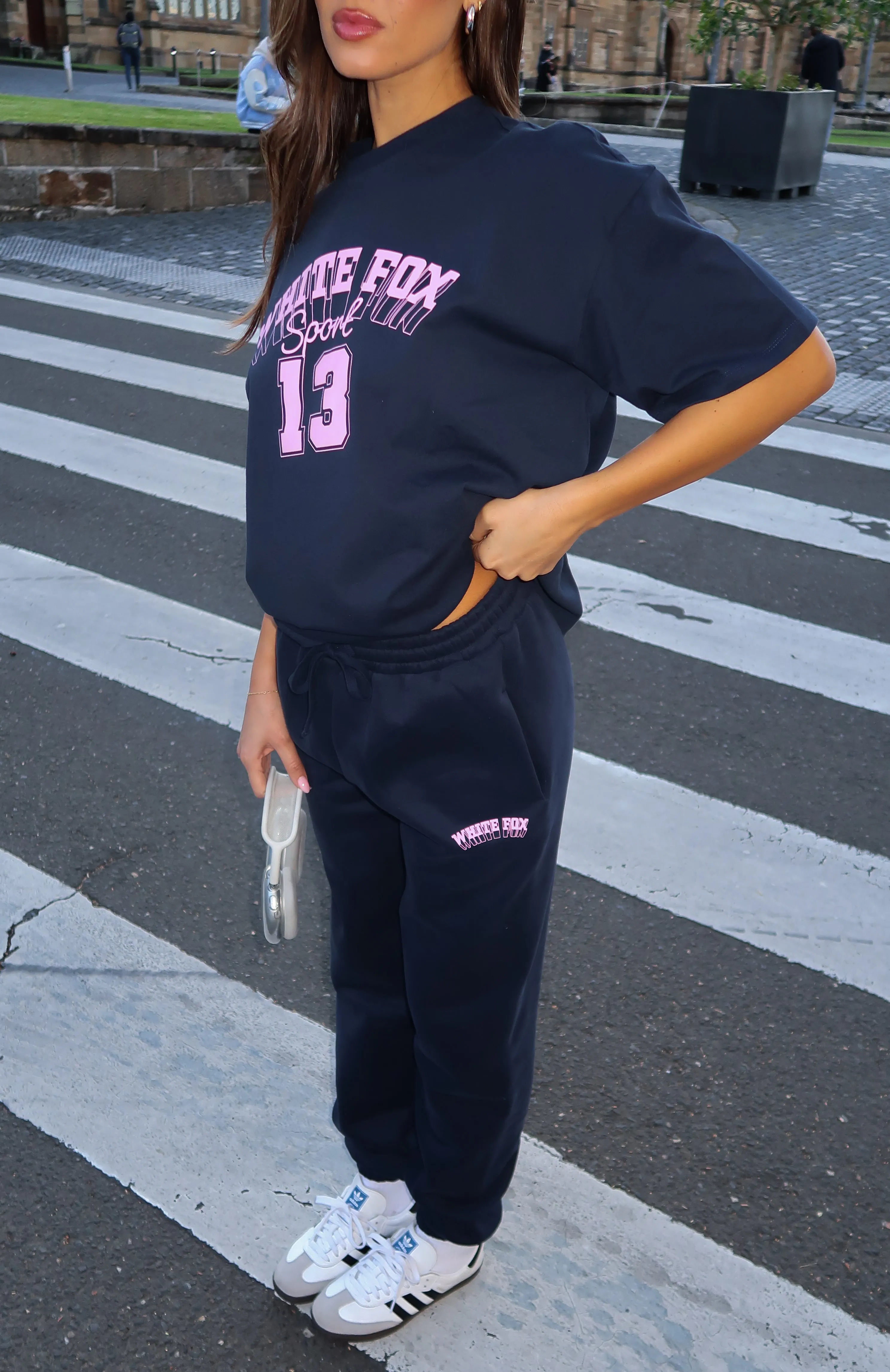 Out Of Line Sweatpants Navy sold by White Fox Boutique