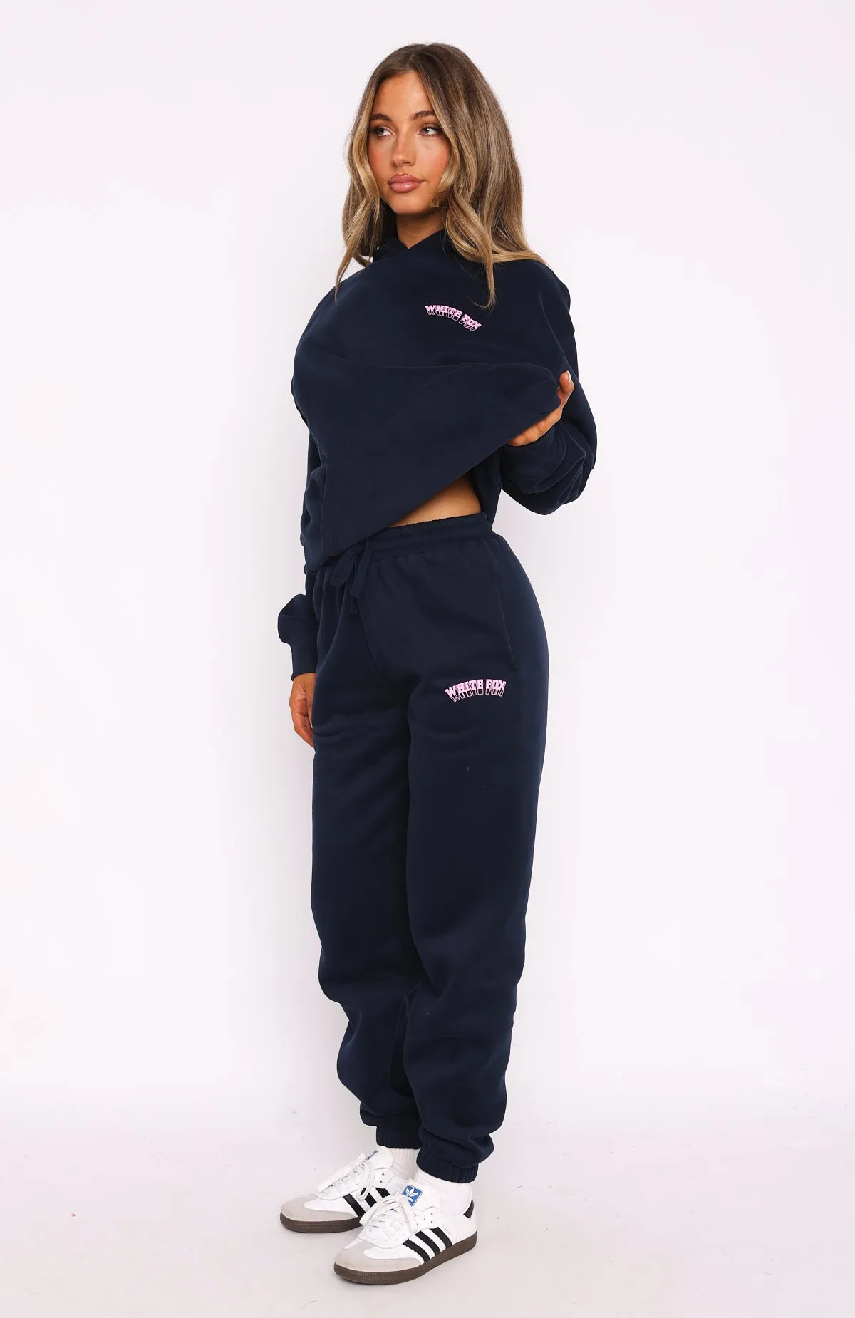 Out Of Line Sweatpants Navy sold by White Fox Boutique product image thumbnail 3