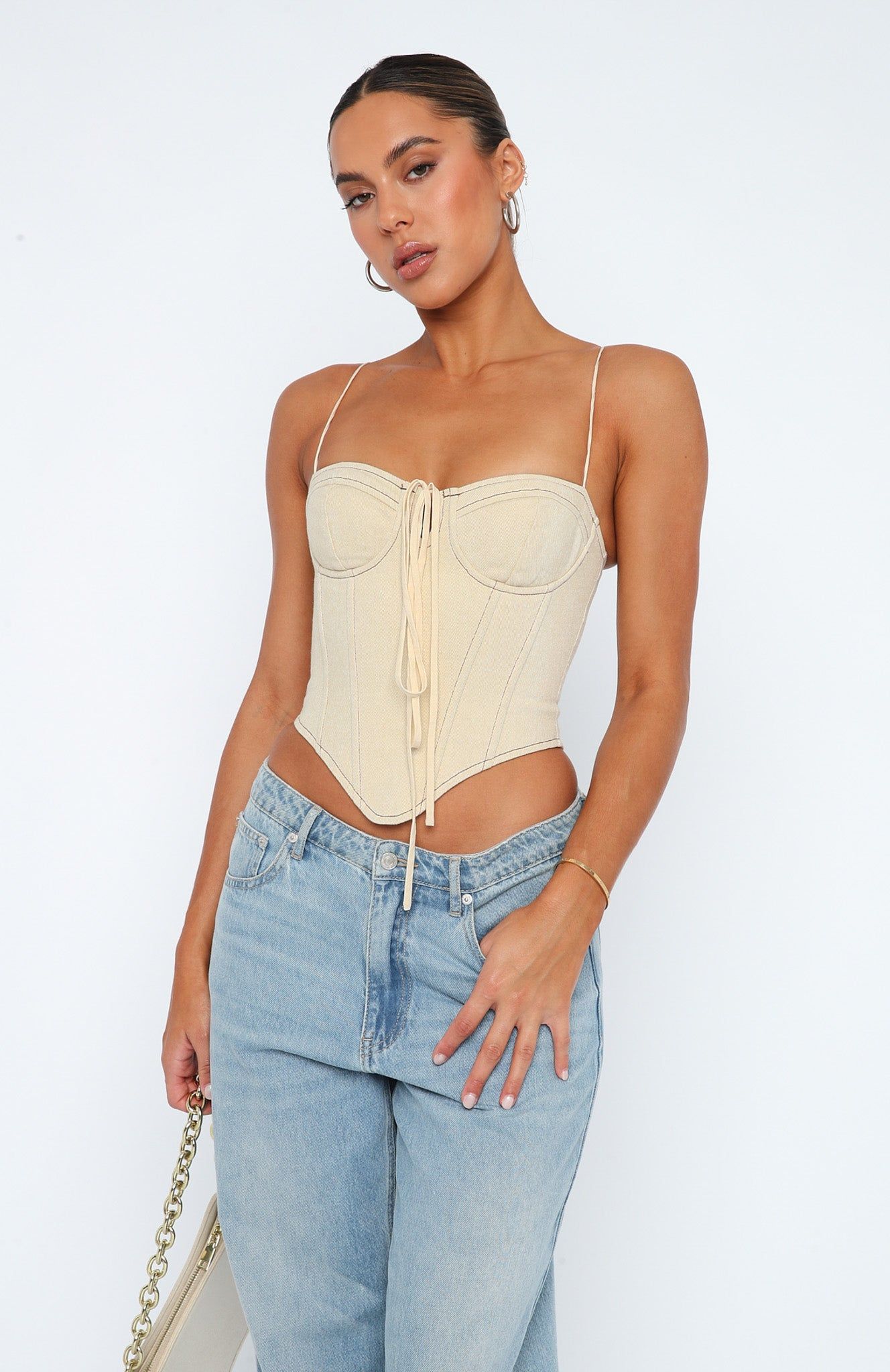 Since I Met You Bustier Cream sold by White Fox Boutique product image thumbnail 2