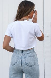 Lush Life Crop White sold by White Fox Boutique