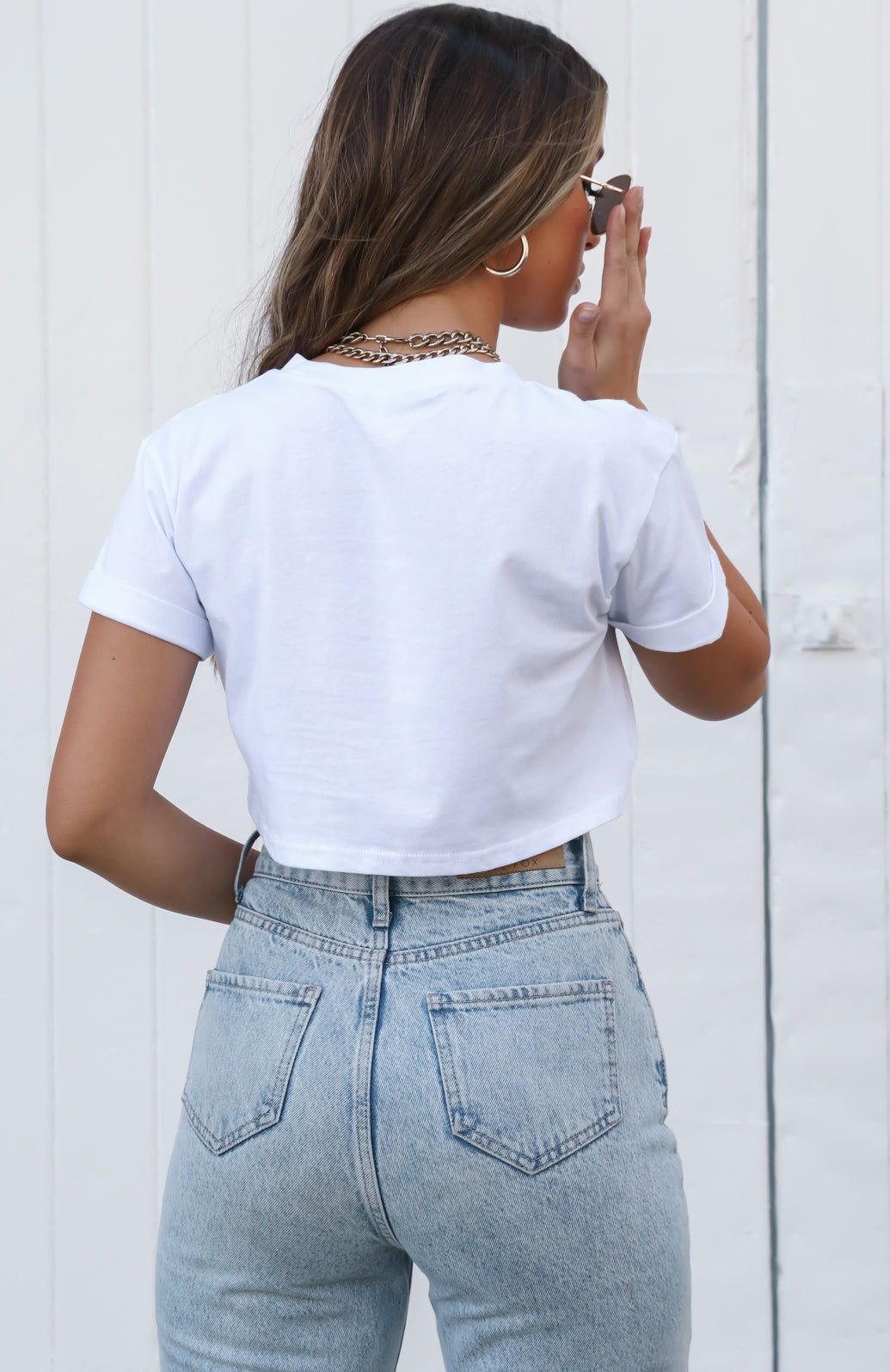 Lush Life Crop White sold by White Fox Boutique product image thumbnail 3