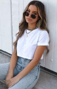 Lush Life Crop White sold by White Fox Boutique