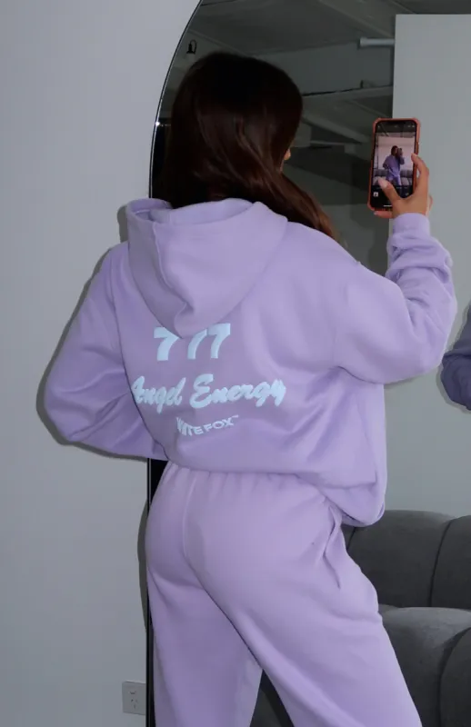 Angel Energy Oversized Hoodie Lilac sold by White Fox Boutique